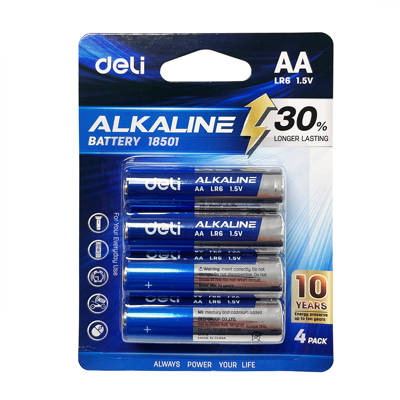 DELI E18501 ALKALINE BATTERY 4AA BLISTER CARD